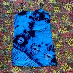 Boho Blue Tie Dye Tank Top